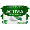 Activia lait fermenté nature au bifidus 16x125g