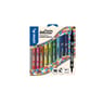 Pilot twin markeur double pointe x10 noir vert bleu bleu clair vert clair