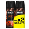 Axe déodorant aérosol copper santal 2x150ml