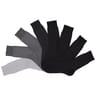 8 paires de mi chaussettes unies/chinées/moulinées homme Influx Basic NOIR/ ANTHRACITE T43/46