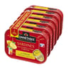 Connétable 1/5 sardines à l'huile d'olive vierge extra et au citron 135g lot 5+1