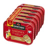 Connétable 1/5 sardines à l'huile d'arachide 135g  lot 5 + 1 boite offerte
