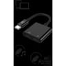Bigben connected adaptateur USB-C audio + charge 60W Noir ADACTOCC60WB