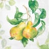 20 serviettes 33x33cm poirier