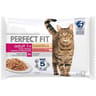 Perfect fit pâtée pour chat stérilisé au poulet et au boeuf en sauce 4x85g