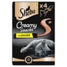Sheba creamy snacks friandises au poulet pour chat adulte 4x12g
