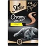 Sheba creamy snacks friandises au poulet pour chat adulte 4x12g