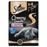 Sheba creamy snacks friandises au saumon pour chat adulte 4x12g