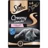 Sheba creamy snacks friandises au saumon pour chat adulte 4x12g