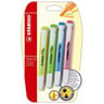 Stabilo - 4 swing cool 1jaune+ 1vert + 1bleu + 1rose