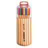 Stabilo étui de 20 zébrui point 88 couleurs assorties