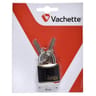 Vachette cadenas polyphème, corps en laiton massif, gaine plastique de couleur (noir, rouge, bleu),