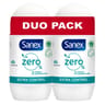 Sanex deodorant roll-on zero % extra control 2x50ml