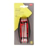 Clé male type etoile percée 8 pièces t9 à t40 monture plastique bicolore