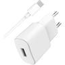 WOW chargeur maison usb a 2.4a fastcharge + câble usb a/usb c blanc CS24ACBLACW
