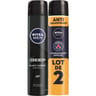 Nivea déodorant atomiseur homme deep lot x2 200ml