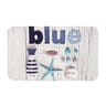 Tapis imprime roule assortis blue et arty microfibres polyester 45x75