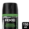 Axe déodorant parfum emerald geranium atomiseur 150ml
