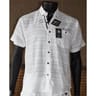 Chemise class atlas strié manches courtes BLANC XXXXL