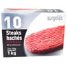 Steaks hachés surgelé de boeuf 20%mg 10x100g 1kg