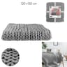 Plaid grosse maille" chunky "gris 120x150cm