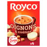 Royco minute soup gratinée oignon et croûtons 4 sachets x20cl 62g