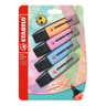 4 surligneurs Stabilo boss original pastel : Abricot, Bleu, Mauve, Gris