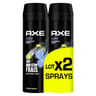 Axe déodorant bodyspray homme alaska 48h non-stop frais 2x200ml