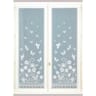 Paire de vitrage maille 60x120cm blanc