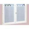 Paire de vitrage étamine fils coupes 45x120cm blanc