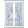 Paire de vitrage maille 60x120cm blanc
