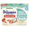 Bledina les brassées 100% végétal au lait de coco pomme fraise dès 6mois 4x95g