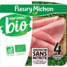 Fleury Michon jambon simplement bio conservation sans nitrite 4 tranches 120g