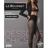 Collant transparent mat 25D ventre plat Les dessous chics Le Bourget 500 NOIR T2