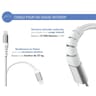 Bigben connected câble renforce usb a/lightning 3m 2.4a garanti a vie blanc - 100% plas FPLIAMFI3MRW