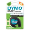 Dymo ruban letratag plastique noir/transparent