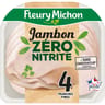 Fleury Michon jambon de porc zéro nitrite 4 tranches 120g