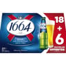 Kronenbourg 1664 6 bles offertes 18x25cl 5.5%vol