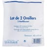 Oreiller microfibre 60x60cm lot de 2