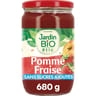 Jardin bio étic dessert pomme fraise bio bocal verre 680g