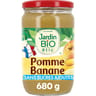 Jardin bio étic dessert pomme banane équithable bio bocal verre 680g