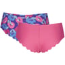 Lot de 2 shorties bords francs fantaisie V002 - IMPRIME 1/UNI ROSE 46/48