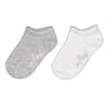 2 paires de socquettes ultra courtes ECRU/GRIS 24\26