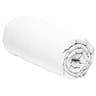 Drap housse 140x190 uni blanc polycoton