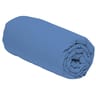 Drap housse 90x190 uni bleu polycoton