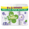 Le trèfle papier toilette maxi rouleau douceur fleur coton fsc x9+3 offerts