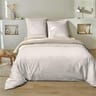 Parure housse de couette 200x200cm + 2 taies 63x63cm tulipe brodée 51fils
