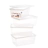 Eda boites de rangement crystaline naturel 6l lot de 4
