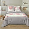 Parure housse de couette 260x240cm + 2 taies 63x63cm celia flanelle