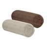 Drap housse microfibre frappée 140x190cm marron beige